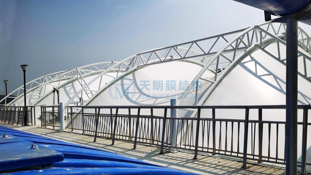 無錫錢惠污水處理公司污水池反吊膜封閉項目