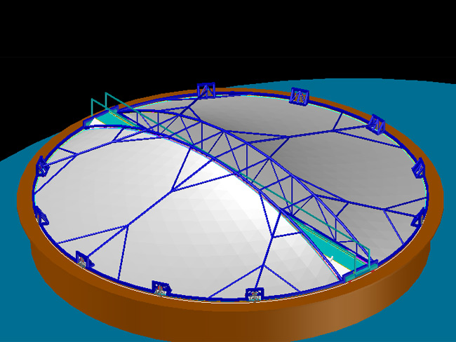 隨動(dòng)式鋼架反吊膜結(jié)構(gòu)